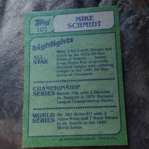 Mike Schmidt BB Card - Picture 2 of 2